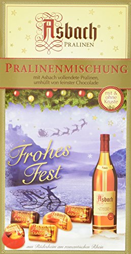 RCP Asbach Pralinenmischung, Weihnachts-Edition, Mit und ohne Kruste, Flüssige Füllung, Alkoholhaltig, Ideales Weihnachtspräsent, 2 x 125 g von Asbach-Pralinen