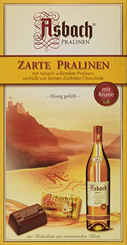 RCP Asbach Zarte Pralinen, Zartbitter-Schokolade, Mit Kruste, Flüssige Füllung, Alkoholhaltig, Tolles Geschenk, 125 g von Asbach-Pralinen