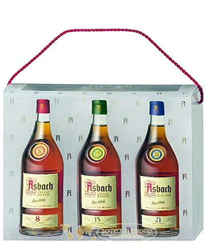 Asbach Cellarmasters Collection 8-15-21 Jahre 3 x 0,2 Liter von Asbach