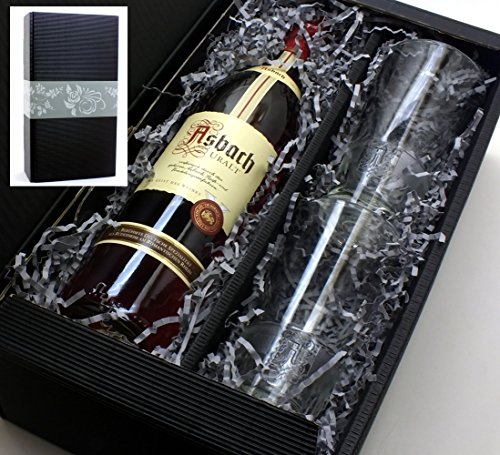 Asbach Uralt Weinbrand 0,7l 36% Set mit 2 Longdrink Gläsern in Geschenkkarton von Asbach