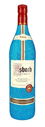 Asbach Uralt Weinbrand 0,7l 700ml (35% Vol) - Bling Bling Glitzerflasche in blau -[Enthält Sulfite] von Asbach