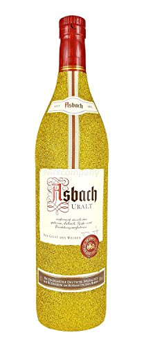 Asbach Uralt Weinbrand 0,7l 700ml (35% Vol) - Bling Bling Glitzerflasche in gold -[Enthält Sulfite] von Asbach