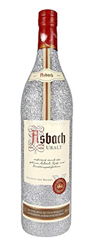 Asbach Uralt Weinbrand 0,7l 700ml (35% Vol) - Bling Bling Glitzerflasche in silber -[Enthält Sulfite] von Asbach