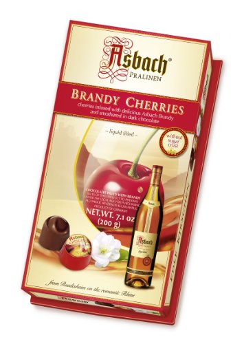 RCP Asbach Kirsch-Pralinen, Zartbitter-Schokolade, Alkoholhaltig, Tolles Geschenk, 200 g von Asbach