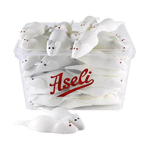 660g Weisse und graue Riesenmäuse | Aseli | Mäusespeck | Schaumzucker-Ware | süße Schaum-Mäuse | Speckmäuse im wiederverschließbarer Box | Schaumzucker-Figuren handgefertigt | glutenfrei | laktosefrei 660g Weisse und graue Riesenmäuse | Aseli | Mäusespeck | Schaumzucker-Ware | süße Schaum-Mäuse | Speckmäuse im wiederverschließbarer Box | Schaumzucker-Figuren handgefertigt | glutenfrei | laktosefrei von Aseli