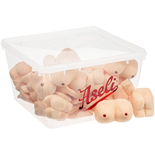 Busen & Po - Aseli | Mäusespeck | Marshmallows | Party Gag | Schaumzucker-Ware | in wieder verschließbarer Box | handgefertigt | glutenfrei | laktosefrei (660 GR) von Aseli