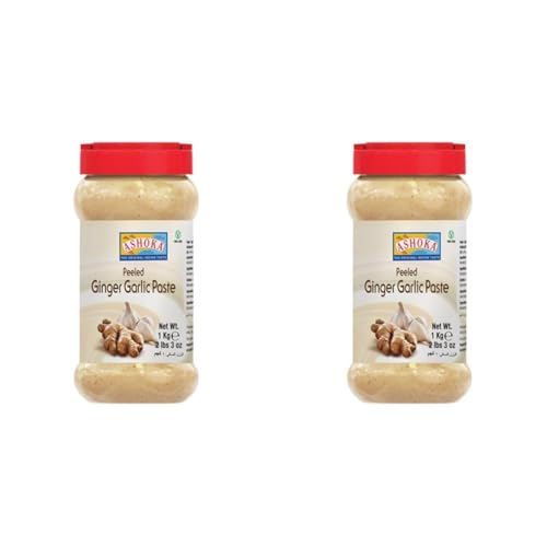 ASHOKA - Geschälte Ingwer Knoblauch Paste - (1 X 1 KG) (Packung mit 2) von Ashoka