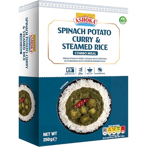 ASHOKA - Instant Spinat-Kartoffel-Curry & Reis - (1 X 250 G) von Ashoka