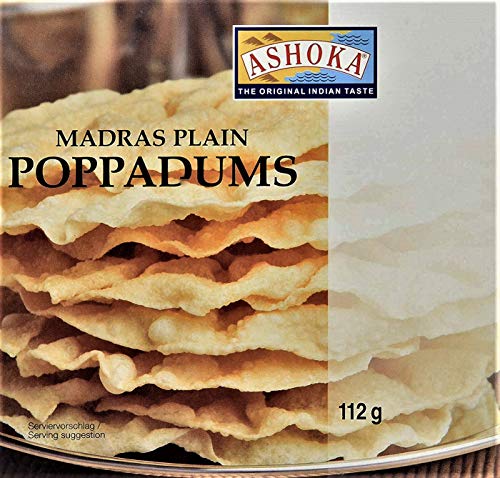 Poppadums - Madras plain- indische Spezialität - von Ashoka