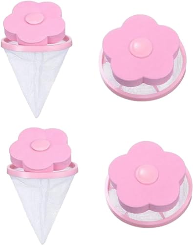 Furlock Pro Waschmaschine, Furlock Pro Fusselfänger für Wäsche, Waschmaschine, wiederverwendbarer Netzbeutel, schwimmender Haustierfellfänger (Pink*2) von Ashopfun