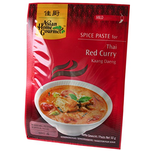 6x50g AHG Würzpaste für thailändisches rotes Curry von Asian Home Gourmet