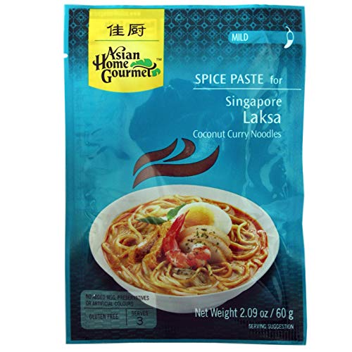 AHG Würzpaste für Singapur Laksa (Kokos-Curry-Nudelgericht) 60g von Asian Home Gourmet