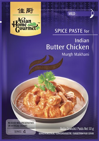 ASIAN HOME GOURMET 3er Pack Gewürzpaste für Indisches Butter Hühnchen [3x 50g] von Asian Home Gourmet