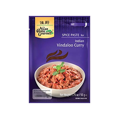 ASIAN HOME GOURMET 3er Pack Gewürzpaste für Indisches Vindaloo Curry [3x 50g] von Asian Home Gourmet