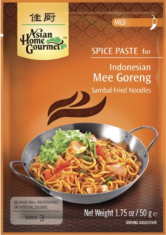 ASIAN HOME GOURMET 3er Pack Gewürzpaste für Indonesisches Mee Goreng [3x 50g] von Asian Home Gourmet