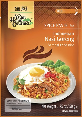 ASIAN HOME GOURMET 3er Pack Würzpaste für indonesisches Nasi Goreng / Reisgericht (MILD) [3x 50g] von Asian Home Gourmet