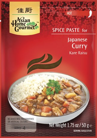 ASIAN HOME GOURMET 3er Pack Würzpaste für japanisches Curry (HOT) Kare Raisu [3x 50g] von Asian Home Gourmet