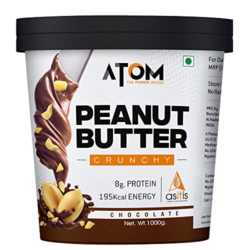 Asitis Nutrition ATOM Schokoladen-Erdnussbutter Crunchy 1Kg | Glutenfrei von Asitis Nutrition