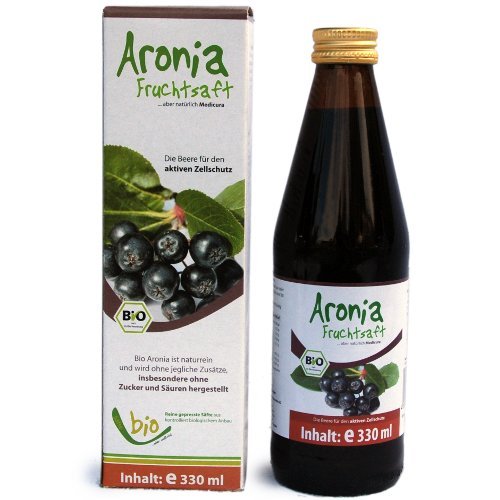Bio Aronia Saft - 100% - 330ml Glasflasche, 330ml von Aspermuehle