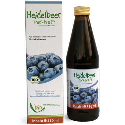 Bio Heidelbeer Saft - 100% - 330ml Glasflasche, 330ml von Aspermuehle