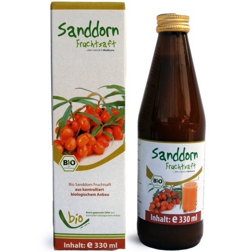 Bio Sanddorn Saft - 100% - 330ml Glasflasche, 330ml von Aspermuehle