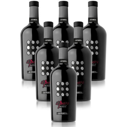 Il Puro Vino Merlot DOC Astoria Italienischer Rotwein (6 flaschen 75 cl.) von Astoria