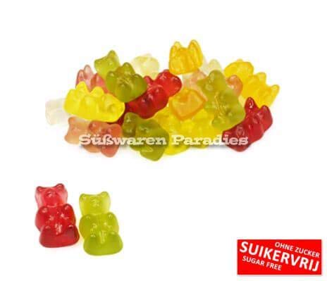 Fruchtgummi Bären ohne Zucker 5fach sortiert mit Stevia gesüßt 1000g von Astra Sweets N.V.