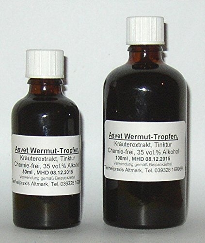 100ml Asvet Wermut-Tropfen, Tinktur, Bitterkräuter Auszug, Bitterstoff Tee Komposition 100ml Asvet Wermut-Tropfen, Tinktur, Bitterkräuter Auszug, Bitterstoff Tee Komposition von Asvet