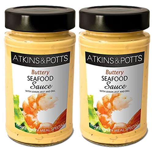Atkins & Potts - Meeresfrüchte-Sauce mit Zitronenschale und Dill 190 g | 2 Stück von Atkins & Potts
