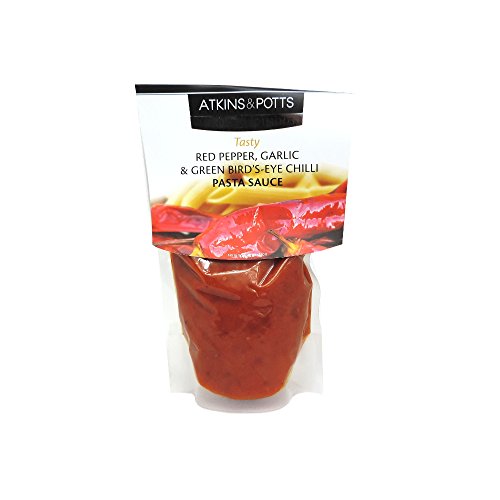 Atkins & Potts - Tasty Red Pepper, Garlic & Green Bird's-Eye Chilli - 350g (Case of 6) von Atkins & Potts