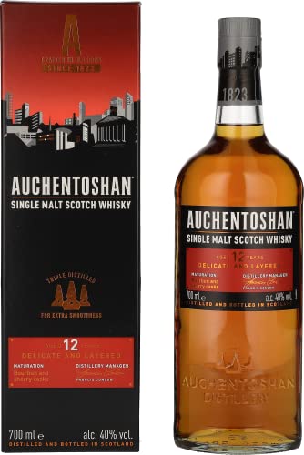 Auchentoshan 12 Years Old Single Malt Scotch Whisky 40% Vol. 0,7l in Geschenkbox von Auchentoshan