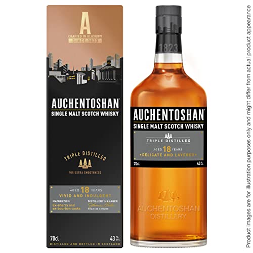 Auchentoshan 18 Jahre | Single Malt Scotch Whisky | mit Geschenkverpackung | sanftes und blumiges Aroma | 43% Vol | 700ml Einzelflasche Auchentoshan 18 Jahre | Single Malt Scotch Whisky | mit Geschenkverpackung | sanftes und blumiges Aroma | 43% Vol | 700ml Einzelflasche von Auchentoshan