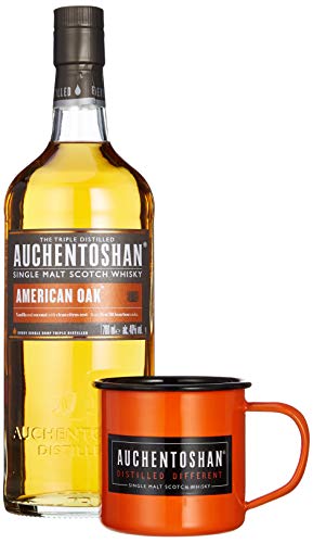 Auchentoshan AMERICAN OAK Single Malt Scotch Whisky 40%, Volume - 0.7 l in Geschenkbox mit Tasse von Auchentoshan