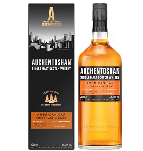 Auchentoshan American Oak | Single Malt Scotch Whisky | mit Geschenkverpackung | fruchtiger Geschmack | 40% Vol | 700ml Einzelflasche von Auchentoshan