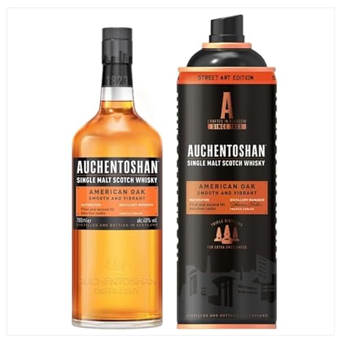 Auchentoshan American Oak | Urban Spray Can Street Art Edition | Single Malt Scotch Whisky | fruchtiger Geschmack | 40% Vol | 700ml Einzelflasche | Amazon Exclusive von Auchentoshan