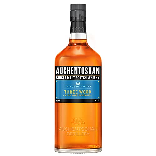 Auchentoshan Three Wood Single Malt Scotch Whisky, mit Geschenkverpackung, 43% Vol, 1 x 0,7l von Auchentoshan