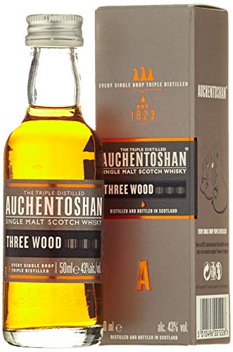 Auchentoshan Three Wood | Single Malt Scotch Whisky | mit Geschenkverpackung | 43% Vol | Probiegröße | 50 ml von Auchentoshan
