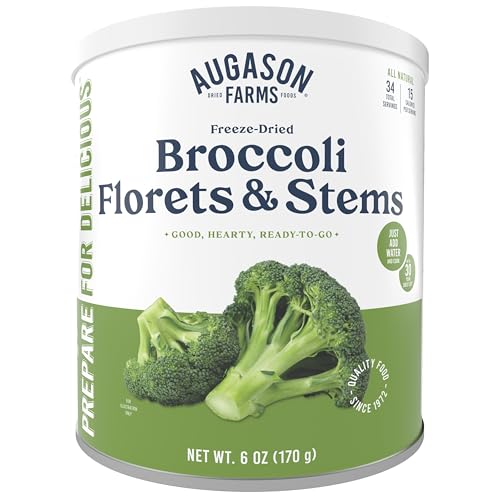 Augason Farms Freeze Dried Broccoli Florets & Stems #10 Can, 7 oz by Augason Farms Augason Farms Freeze Dried Broccoli Florets & Stems #10 Can, 7 oz by Augason Farms von Augason Farms