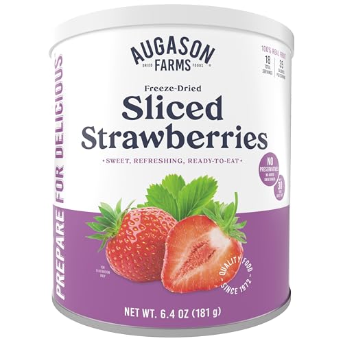 Augason Farms Sliced Strawberries 6.4 oz #10 Can by von Augason Farms