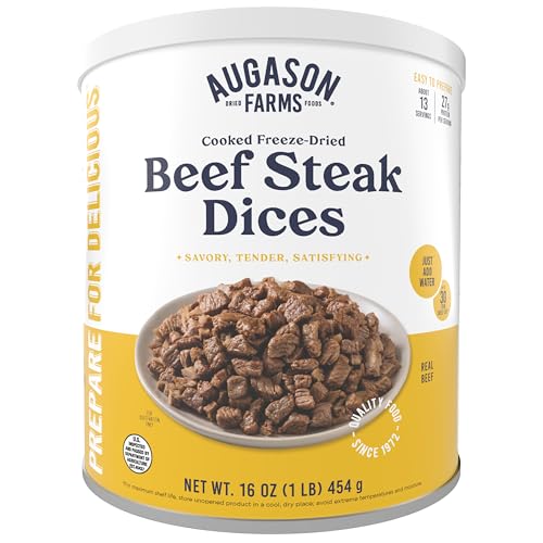 G-LTECK Augason Farms Freeze Dried Beef Chunks 1 lb No. 10 Can 16 oz (5-11172) von Augason Farms