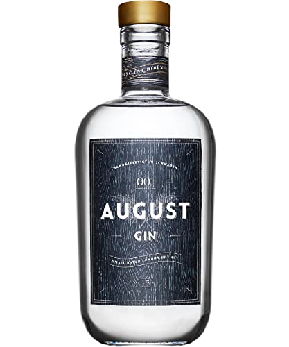 August Gin Premium London Dry Gin verfeinert mit Zirbelkiefer Handmade in Schwaben, 1er Pack (1 x 0.7 l) von August Gin