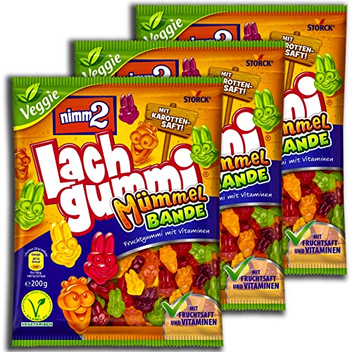 3 er Set nimm2 Lachgummi Mümmelbande 3 x 200g
