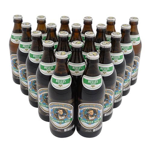 Augustinerbräu - Lagerbier hell (20 Flaschen à 0,5 l / 5,2 % vol.) von dakomyo