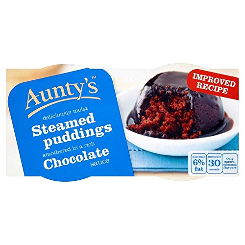 Aunty Chocolate Gedämpfter Pudding (2x100g) - Packung mit 2 von Aunty's