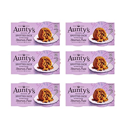 Gedämpfte Puddings Auntys Spotted Dick Puddings, 95 g, 6 Stück Gedämpfte Puddings Auntys Spotted Dick Puddings, 95 g, 6 Stück von Aunty's
