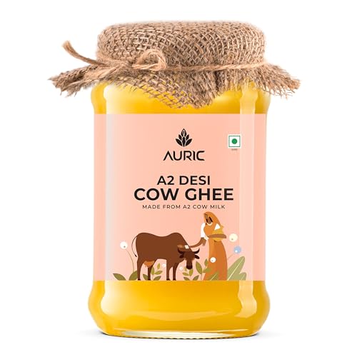 Auric A2 Bilona Desi Cow Ghee 1L - vedische Bilona-Methode - traditioneller Quarkgebrannt im Labor getestet - Danedar Ghee - Gras gefütterte Kuh - Glas Auric A2 Bilona Desi Cow Ghee 1L - vedische Bilona-Methode - traditioneller Quarkgebrannt im Labor getestet - Danedar Ghee - Gras gefütterte Kuh - Glas von Auric
