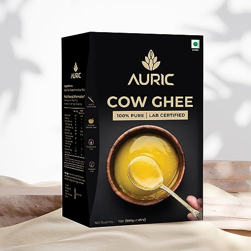 Auric Laborzertifiziertes Kuh-Ghee, 1 l, 100 % rein und natürlich, Desi-Ghee, sehr nahrhaft, hilft, Ihr Herz gesund zu halten, stärkt Immunität und Energie Auric Laborzertifiziertes Kuh-Ghee, 1 l, 100 % rein und natürlich, Desi-Ghee, sehr nahrhaft, hilft, Ihr Herz gesund zu halten, stärkt Immunität und Energie von Auric