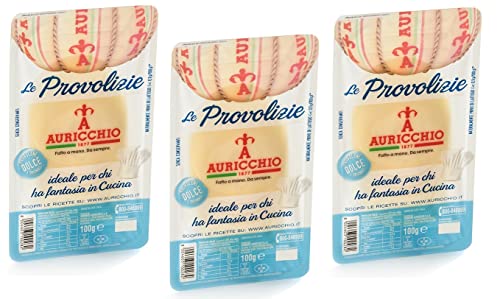 3x Auricchio Le Provolizie Provolone Dolce Geschnittener Süßer Käse mit 100% italienischer Milch 100g Packung von Auricchio