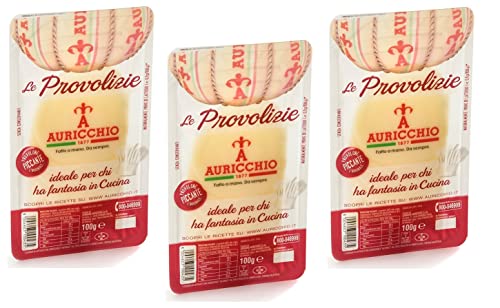 3x Auricchio Le Provolizie Provolone Piccante Geschnittener Würziger Käse mit 100% italienischer Milch 100g Packung von Auricchio