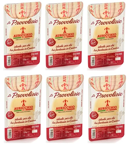 6x Auricchio Le Provolizie Provolone Piccante Geschnittener Würziger Käse mit 100% italienischer Milch 100g Packung von Auricchio
